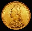 London Coins : A185 : Lot 2000 : Sovereign 1893M Jubilee Head, Marsh 137, S. 3867C, DISH M18, EF and lustrous, in an LCGS holder and ...