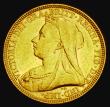 London Coins : A185 : Lot 2001 : Sovereign 1893M Veiled Head, Marsh 153, S.3875, VF/GVF with some edge nicks and a gentle edge bruise