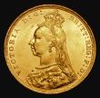 London Coins : A185 : Lot 2002 : Sovereign 1893S Jubilee Head, Marsh 144, S.3868C, DISH S17, A/UNC and retaining almost full lustre, ...