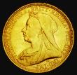 London Coins : A185 : Lot 2003 : Sovereign 1893S Veiled Head, Marsh 162, S.3877, EF and lustrous with some contact marks and small ri...