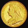 London Coins : A185 : Lot 2011 : Sovereign 1896M Marsh 156, S.3875, EF and lustrous with some contact marks and edge nicks