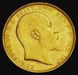 London Coins : A185 : Lot 2051 : Sovereign 1907M Marsh 191, S.3971, EF/Near EF with some contact marks and rim nicks