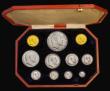 London Coins : A185 : Lot 2182 : Proof Set 1902 (11 coins) the short Matt Proof issue Sovereign to Maundy Penny, the Sovereign with a...