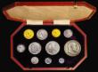 London Coins : A185 : Lot 2184 : Proof Set 1902 the short Matt Proof Set (11 coins) Sovereign to Maundy Penny, the Sovereign and Half...
