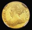 London Coins : A185 : Lot 2461 : Half Guinea 1713 S.3575 in an NGC holder and graded AU58+. All Queen Anne gold desirable and rare in...