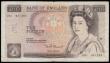 London Coins : A185 : Lot 307 : Ten Pounds Somerset Florence Nightingale 1980 B346 prefix U01 First series. Very rare. U01 947285. F...