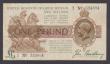 London Coins : A185 : Lot 33 : One Pound Bradbury T16 issued 1917 series C/8 524804, Pick351, Fine