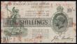 London Coins : A185 : Lot 35 : Ten Shillings Bradbury 1918 T19 series B/6 970074 with a rounded dot below the number rather than th...