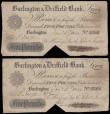 London Coins : A185 : Lot 413 : Burlington & Driffield Bank &pound;5 dated Jan 5th 1844 (2), No. 1448 and 1887 for Harding, Smit...