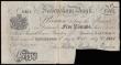 London Coins : A185 : Lot 421 : Faversham Bank Five Pounds dated 1 Oct 1887, No. 8801 for Hilton, Rigden & Rigden, (Outing786d),...