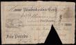 London Coins : A185 : Lot 423 : Pembrokeshire Bank Haverfordwest &pound;5 for John Walters & William Walters Outing 915 1829 No....