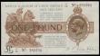 London Coins : A185 : Lot 44 : One Pound Warren Fisher T24 issued 1919 last series X/22 281694 EF desirable thus