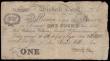 London Coins : A185 : Lot 446 : Wisbech Bank &pound;1 dated 16 Sept 1825 No.3416 for James Hill & Son (Outing 2384a), about Fine...