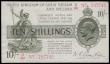 London Coins : A185 : Lot 48 : Ten Shillings 1919 Red, Dash T26 first series D/99 797742 Good VF