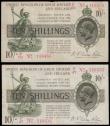 London Coins : A185 : Lot 49 : Ten Shillings Warren Fisher T26 issued 1919 (2) F47 and F53 prefixes Fine - VF