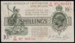 London Coins : A185 : Lot 55 : Ten Shillings Warren Fisher T26 issued 1919 first series D/54 065744 (No. with dash), VF with some l...