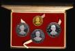 London Coins : A185 : Lot 905 : Cuba Proof Set 1977 a 4-coin set comprising 100 Pesos Gold 1977 Carlos Manuel de Cespedes KM#43, 20 ...