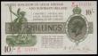 London Coins : A185 : Lot 95 : Ten Shillings Warren Fisher T33 issued 1927 last series W/59 571734, Northern Ireland in title, EF o...