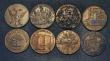 London Coins : A185 : Lot 981 : Halfpennies 18th Century (8) Cornwall (2) Falmouth 1797 Obverse: A spread eagle, Reverse: FALMOUTH I...