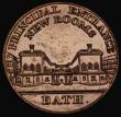 London Coins : A185 : Lot 992 : Halfpenny 18th Century Somerset - Bath City Token undated, Obverse: View of a building PRINCIPAL ENT...