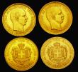 London Coins : A186 : Lot 1082 : Greece 20 Drachma Gold 1884A KM#56 (3) GVF (2) and Good Fine