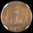 London Coins : A186 : Lot 1086 : India - Bombay Presidency Quarter Anna 1830 (AH1246) Mumbai Mint KM#231.1 in an NGC holder and grade...