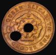 London Coins : A186 : Lot 1182 : Southern Rhodesia Penny 1954 with two holes, one slightly oval, KM#29 A/UNC with traces of lustre