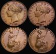 London Coins : A186 : Lot 1808 : Halfpennies (3) 1859 9 over 8 Peck 1550 VF or better, struck from rusty dies, 1858 8 over 6 Peck 154...