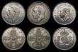 London Coins : A186 : Lot 2486 : Halfcrowns and Florins (6) comprising Halfcrowns (3) 1921 ESC 768, Bull 3722, Davies 1677 dies 3B VG...