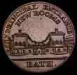 London Coins : A186 : Lot 685 : Halfpenny 18th Century Somerset - Bath City Token undated Obverse: The Arms and supporters of Bath, ...