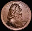London Coins : A186 : Lot 717 : Charles I Death and Memorial 1649 50mm diameter in bronze, by J. and N. Roettier, Obverse bust right...