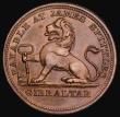 London Coins : A186 : Lot 941 : Gibraltar Two Quartos 1818 KM#Tn7, Pridmore 24, A/UNC with some minor hairlines, a most attractive e...