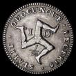 London Coins : A186 : Lot 950 : Isle of Man Halfpenny 1733 Silver Proof, interior of cap plain, Plain edge, S.7405, Pridmore 29A, M....