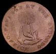 London Coins : A186 : Lot 957 : Isle of Man Halfpenny Token 1811 Douglas Obverse: Figure of Atlas kneeling, globe on his shoulders, ...