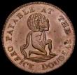 London Coins : A186 : Lot 969 : Isle of Man Penny Token 1811 Douglas Obverse: Figure of Atlas kneeling, globe on his shoulders, PAYA...