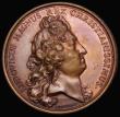 London Coins : A187 : Lot 1004 : James II Received by Louis XIV 1689 41mm diameter in copper by J. Mauger, Obverse: Bust right, LUDOV...