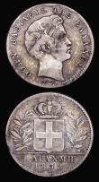 London Coins : A187 : Lot 1370 : Greece (2) One Drachma 1832 KM#15 Near Fine with an edge bruise, a scarce type, Lepton 1831 KM#9 a r...