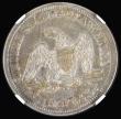 London Coins : A187 : Lot 1486 : USA Half Dollar 1843 50C NGC AU50 with a pleasing peripheral orange gold tone