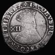 London Coins : A187 : Lot 1676 : Shilling James I First Coinage, Second Bust, beard appears to merge with collar, S.2646, mintmark Li...