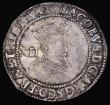 London Coins : A187 : Lot 1677 : Shilling James I, First Coinage, Second Bust, beard appears to merge with collar, S.2646, mintmark L...