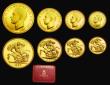London Coins : A187 : Lot 1703 : Proof Set 1937 (4 coins) Gold Set Five Pounds to Half Sovereign nFDC some hairlines comes in a woode...