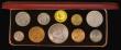 London Coins : A187 : Lot 1707 : Year Set 1966 (10 coins) comprising Sovereign to Halfpenny, with Crown 1965 UNC in a red presentatio...