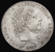 London Coins : A187 : Lot 1736 : Crown 1818 LVIII ESC 211, Bull 2005, NEF/GVF with many contact marks, the obverse with two darker to...