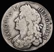 London Coins : A187 : Lot 2043 : Halfcrown 1687 First Bust, TERTIO edge, ESC 498, Bull 753, VG, the reverse slightly better, the obve...
