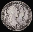 London Coins : A187 : Lot 2046 : Halfcrown 1689 First Shield, Caul only frosted, with pearls, ESC 505, Bull 831, Fine/Good Fine with ...