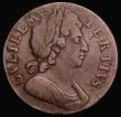 London Coins : A187 : Lot 2137 : Halfpenny 1699 Date in Legend Unbarred First A in BRITANNIA as Peck 676, (as Nicholson Lot 109) Bold...