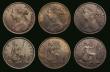 London Coins : A187 : Lot 2832 : Pennies (6) 1861 Freeman 33 dies 6+G,Near VF, 1873 Freeman 64 dies 6+G, VF, 1875 Freeman 82 dies 8+J...