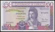 London Coins : A187 : Lot 302 : Gibraltar 50 Pounds Pick 24 dated 27th November 1986 signature B. Traynor serial number A 074055, ab...