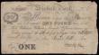 London Coins : A188 : Lot 118 : Wisbech Bank &pound;1 dated 16 Sept 1825 No.3416 for James Hill & Son (Outing 2384a), about Fine...