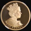 London Coins : A188 : Lot 1243 : Five Pound Crown 2002 Queen Elizabeth II Golden Jubilee Gold Proof S.L10 in an NGC holder and graded...